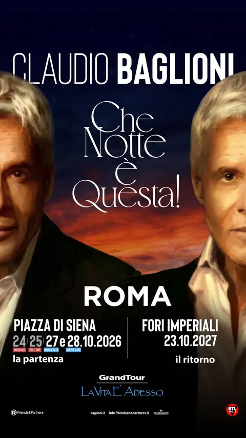 Recensione Claudio Baglioni annuncia nuovi concerti a Piazza di Siena nel 2026