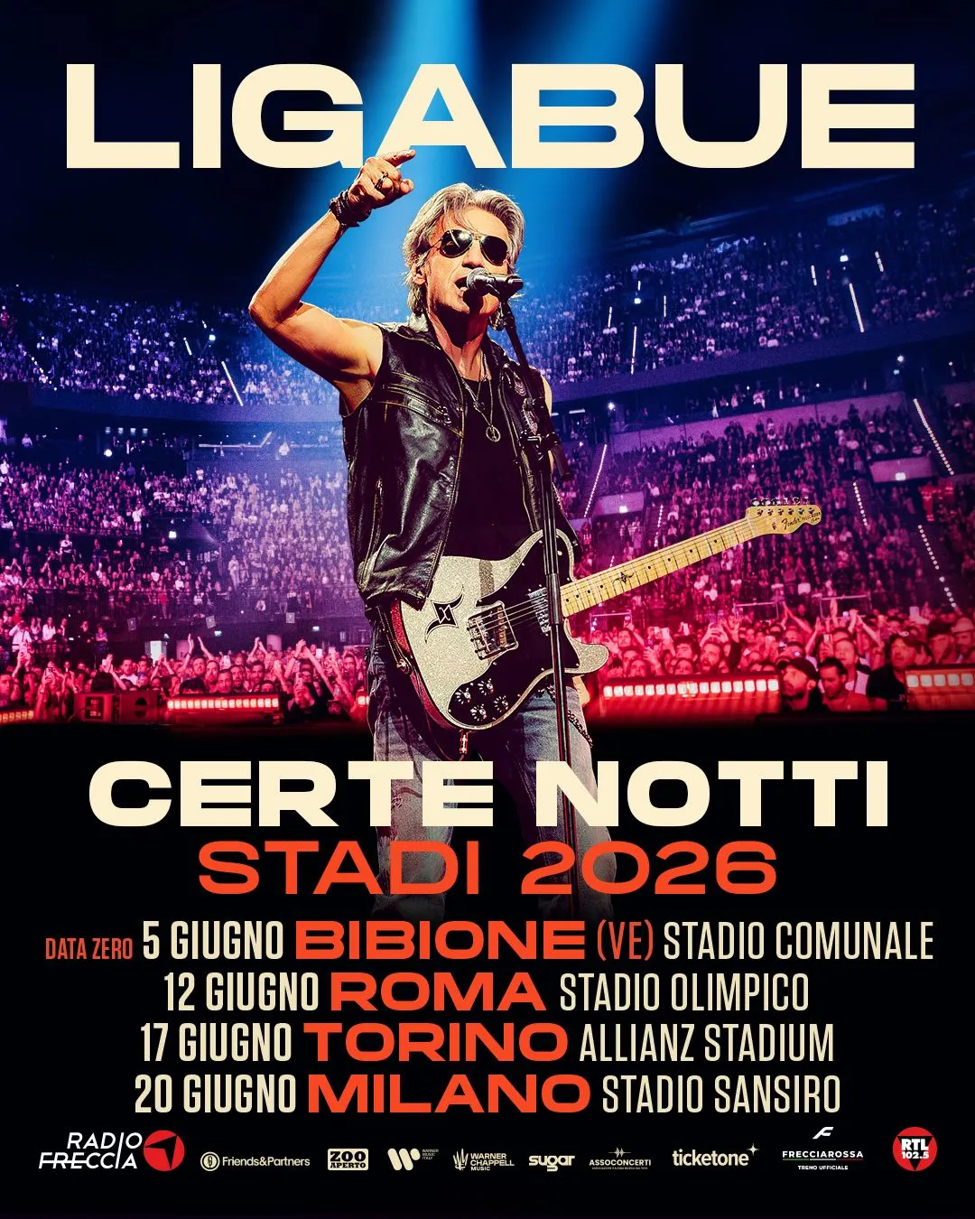 Luciano Ligabue: 'La Notte di Certe Notti' sbarca negli stadi italiani