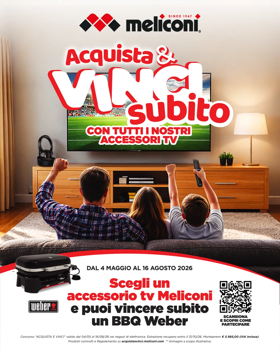 Nuovo concorso Meliconi “APPENDI E VINCI”: Vinci un barbecue tech!