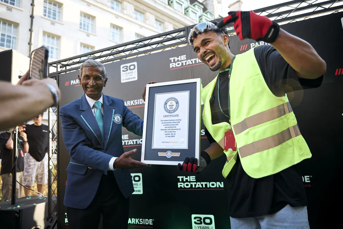 Un trapano PARKSIDE muove il London Eye e segna un Guinness World Record