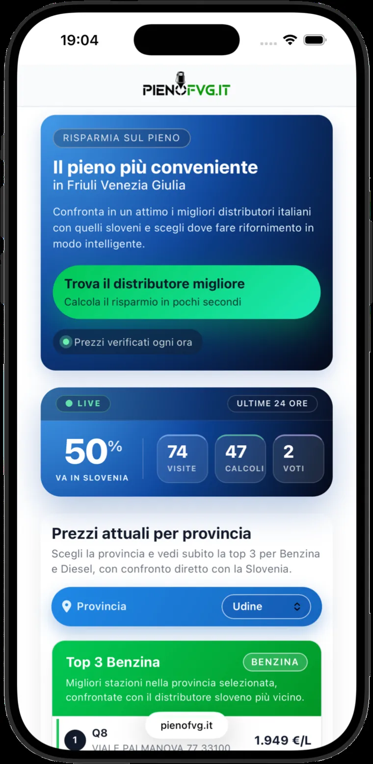 PienoFVG su App Store: conviene fare rifornimento in Slovenia?