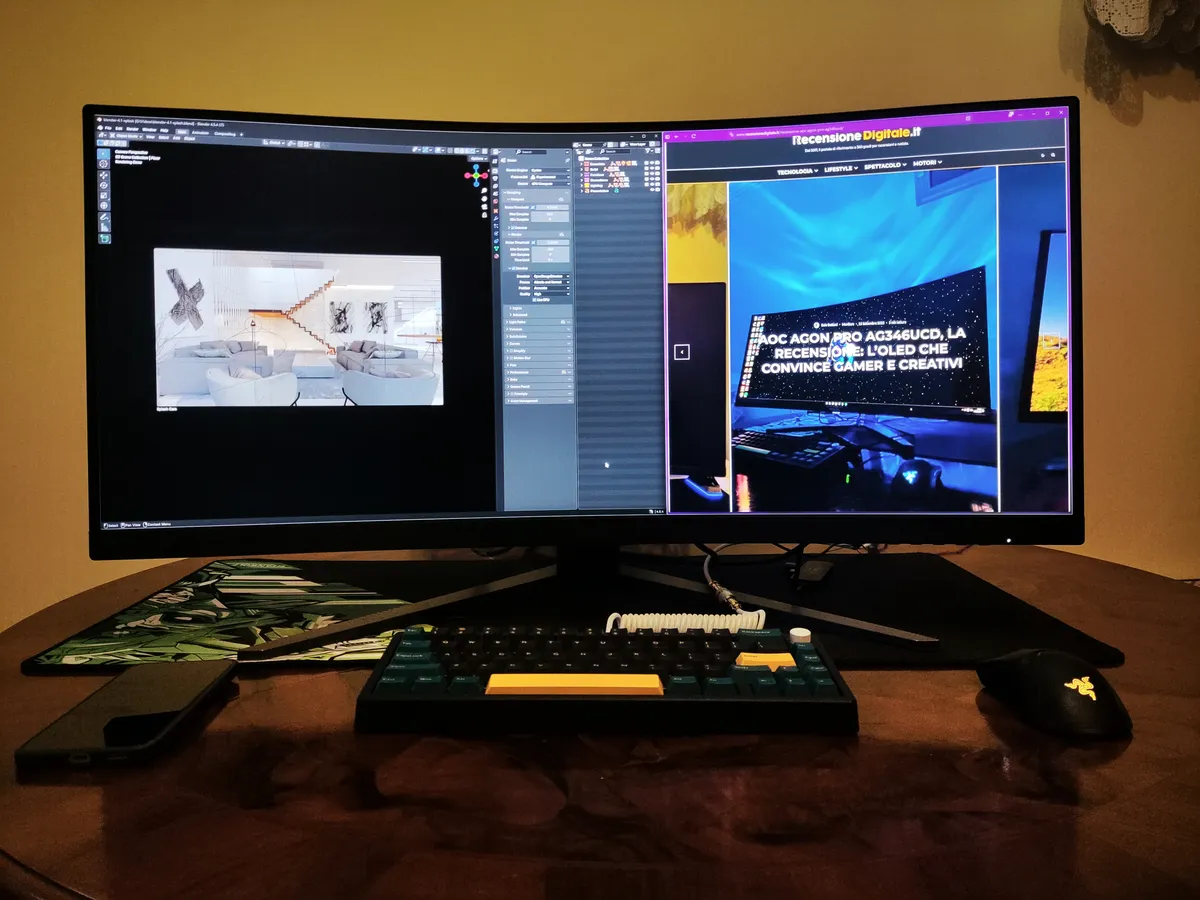 Recensione Recensione AOC CU34G4Z: monitor Fast VA ultrawide a 240 Hz