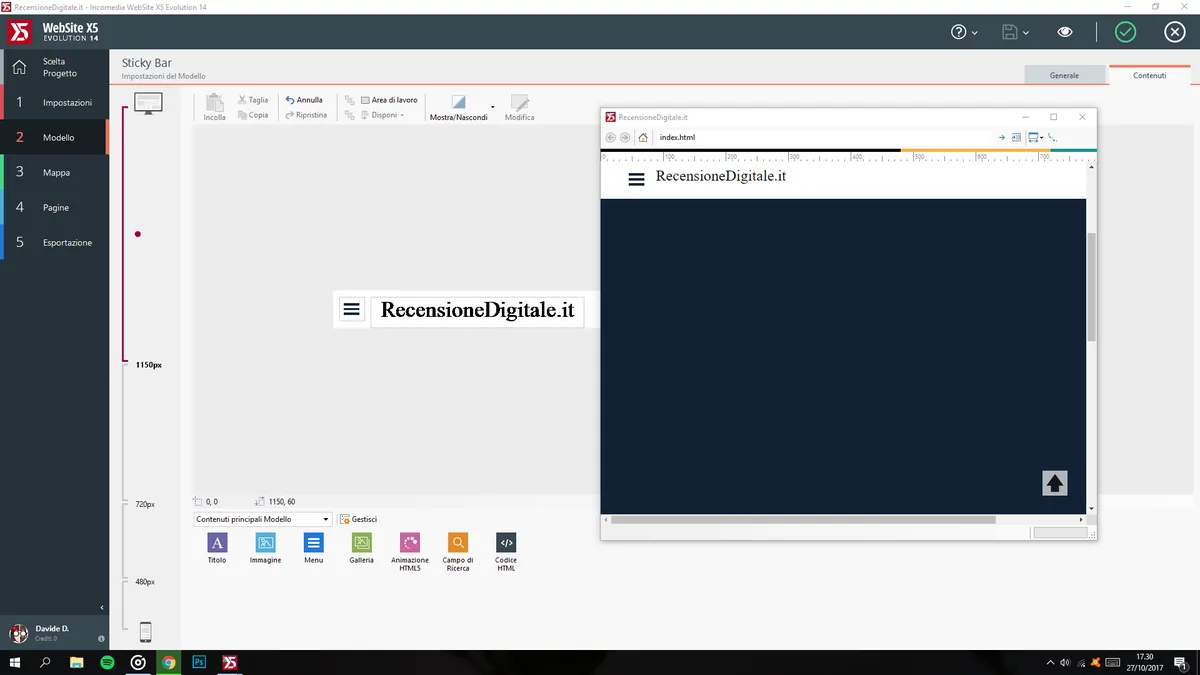 Recensione Recensione WebSite X5 Evolution 14: creare siti web facili