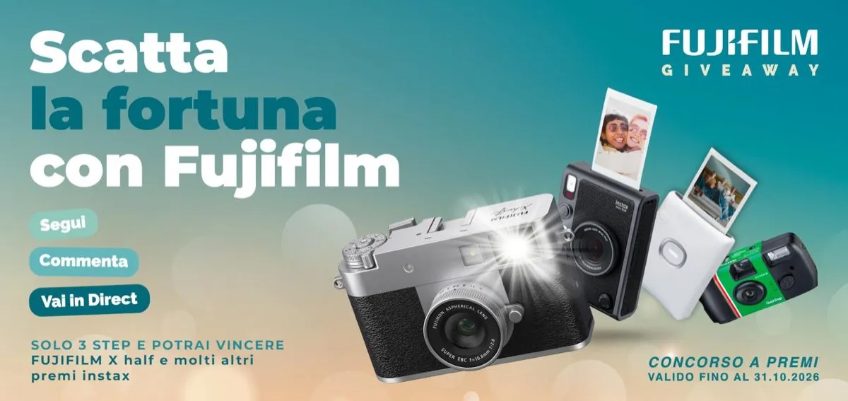 Scatta la fortuna con Fujifilm: al via il concorso social 2026