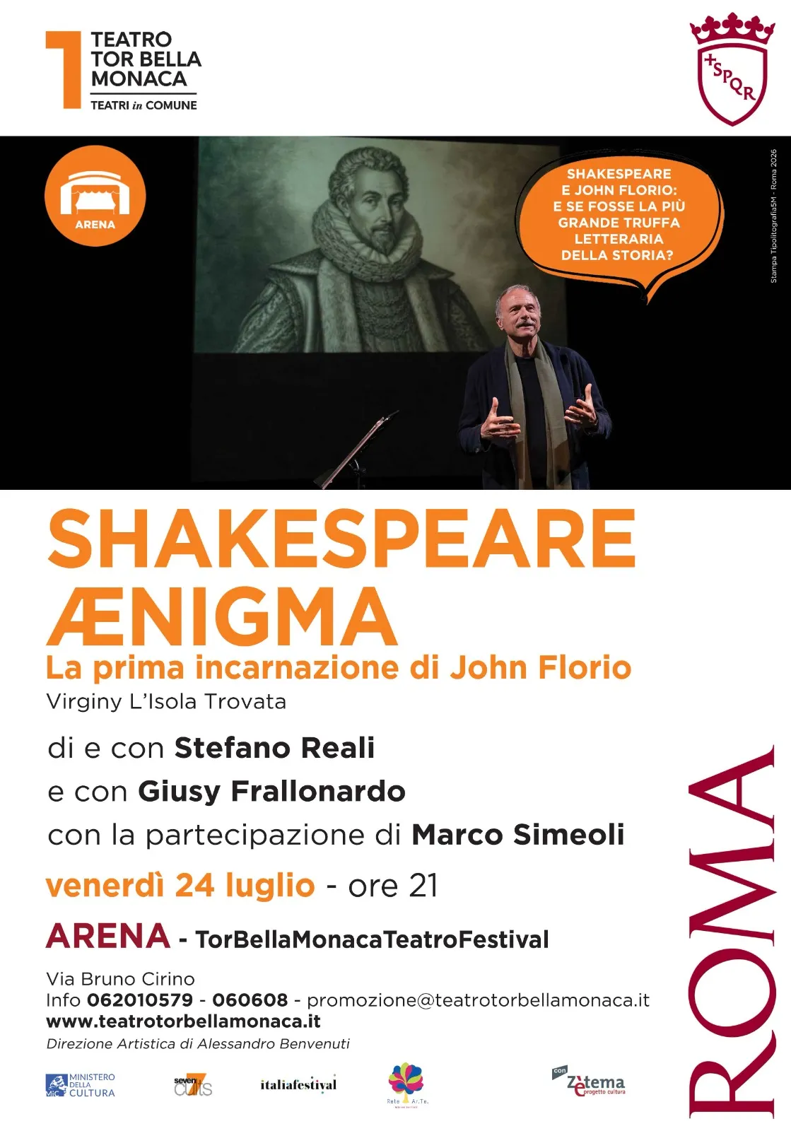 'SHAKESPEARE ÆNIGMA': il mistero del Bardo in scena a Roma