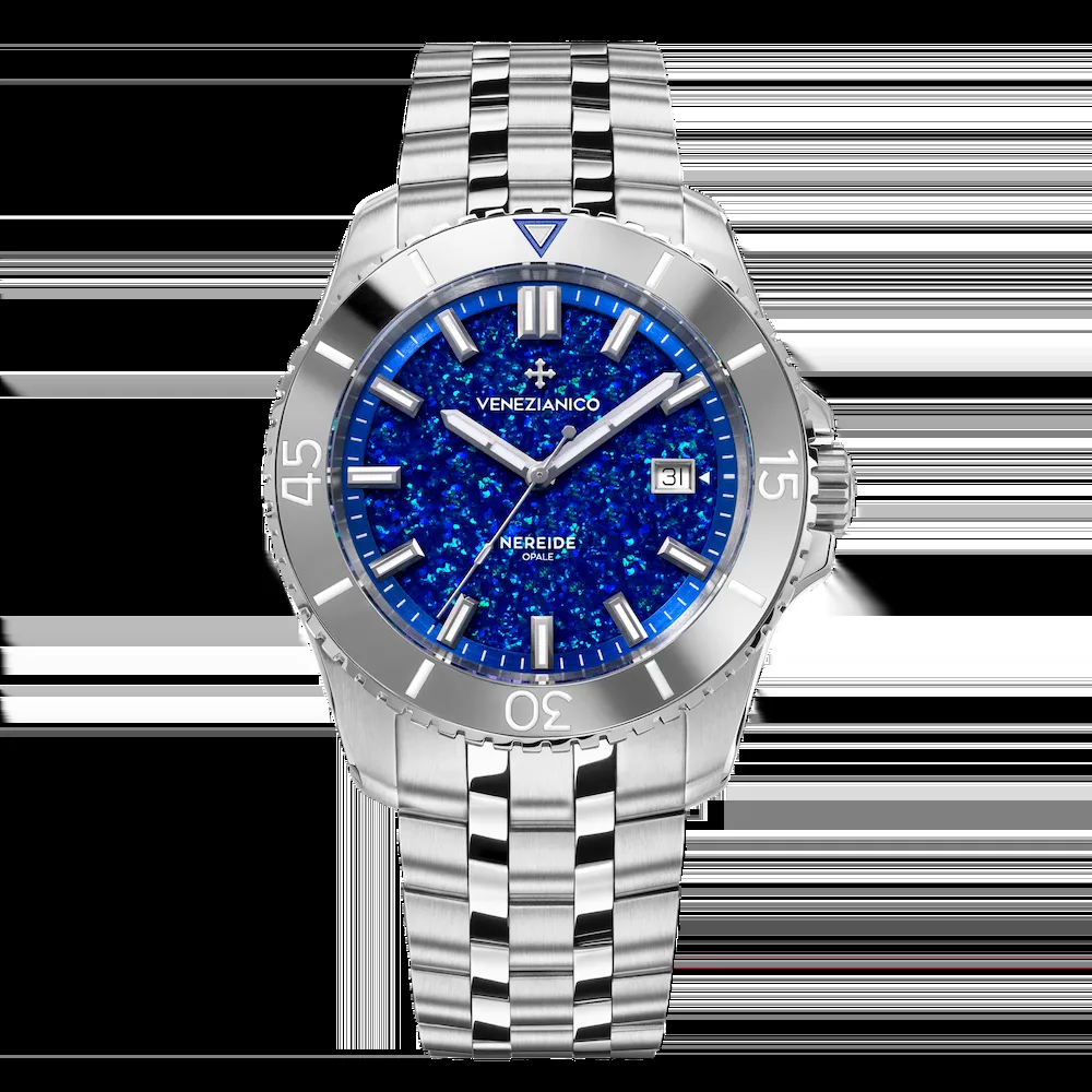Venezianico Nereide Opale Blu: quadrante in opale lab-grown